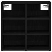 vidaXL Shoe Cabinet Black Oak 52 x 30 x 50.5 cm Engineered Wood Lucy And Phil Academy Lucy And Phil Academy