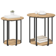 vidaXL Side Table Set 2 pcs Brown 50 x 50 x 50.5 cm Engineered Wood Lucy And Phil Academy Lucy And Phil Academy