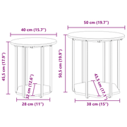 vidaXL Side Table Set 2 pcs Brown 50 x 50 x 50.5 cm Engineered Wood Lucy And Phil Academy Lucy And Phil Academy