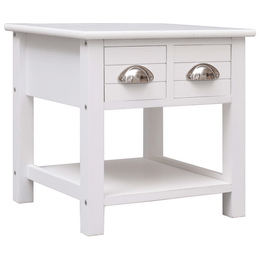 vidaXL Side Table White 40x40x40 cm Paulownia Wood Lucy And Phil Academy Lucy And Phil Academy