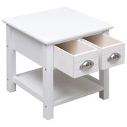 vidaXL Side Table White 40x40x40 cm Paulownia Wood Lucy And Phil Academy Lucy And Phil Academy