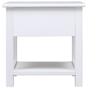 vidaXL Side Table White 40x40x40 cm Paulownia Wood Lucy And Phil Academy Lucy And Phil Academy