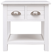vidaXL Side Table White 40x40x40 cm Paulownia Wood Lucy And Phil Academy Lucy And Phil Academy
