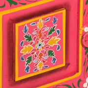 vidaXL Sideboard Solid Mango Wood Pink Hand Painted Lucy And Phil Academy Lucy And Phil Academy