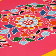 vidaXL Sideboard Solid Mango Wood Pink Hand Painted Lucy And Phil Academy Lucy And Phil Academy