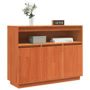 vidaXL Sideboard Wax Brown 104.5 x 34 x 80 cm Solid Pine Wood Lucy And Phil Academy Lucy And Phil Academy