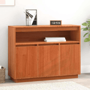 vidaXL Sideboard Wax Brown 104.5 x 34 x 80 cm Solid Pine Wood Lucy And Phil Academy Lucy And Phil Academy