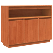 vidaXL Sideboard Wax Brown 104.5 x 34 x 80 cm Solid Pine Wood Lucy And Phil Academy Lucy And Phil Academy