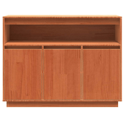 vidaXL Sideboard Wax Brown 104.5 x 34 x 80 cm Solid Pine Wood Lucy And Phil Academy Lucy And Phil Academy