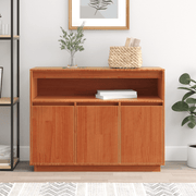vidaXL Sideboard Wax Brown 104.5 x 34 x 80 cm Solid Pine Wood Lucy And Phil Academy Lucy And Phil Academy