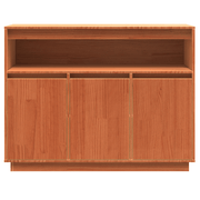 vidaXL Sideboard Wax Brown 104.5 x 34 x 80 cm Solid Pine Wood Lucy And Phil Academy Lucy And Phil Academy