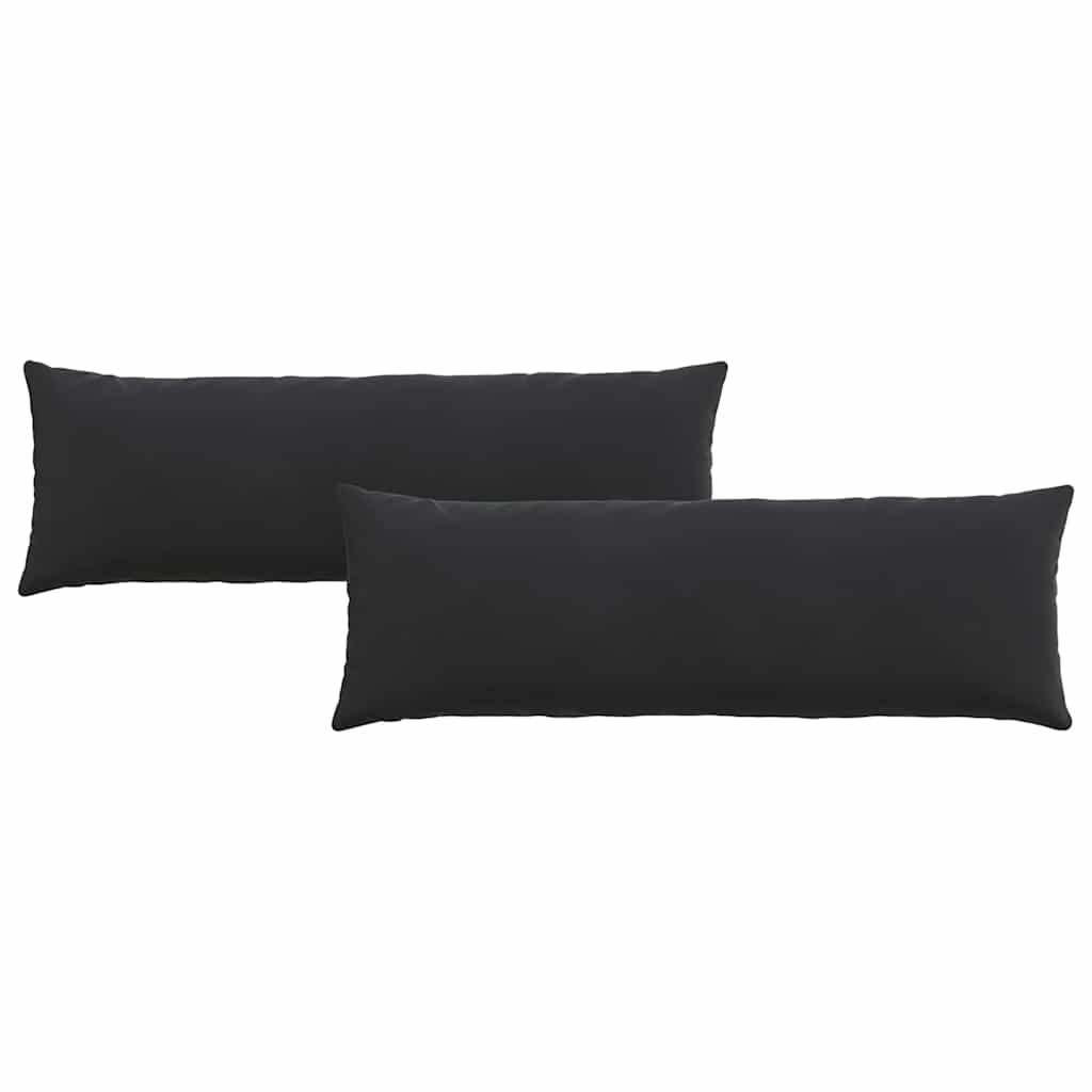 vidaXL Sofa Pillows 2 pcs Black 120 x 40 cm Corduroy Fabric Lucy And Phil Academy Lucy And Phil Academy