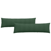 vidaXL Sofa Pillows 2 pcs Dark Green 145 x 40 cm Corduroy Fabric Lucy And Phil Academy Lucy And Phil Academy
