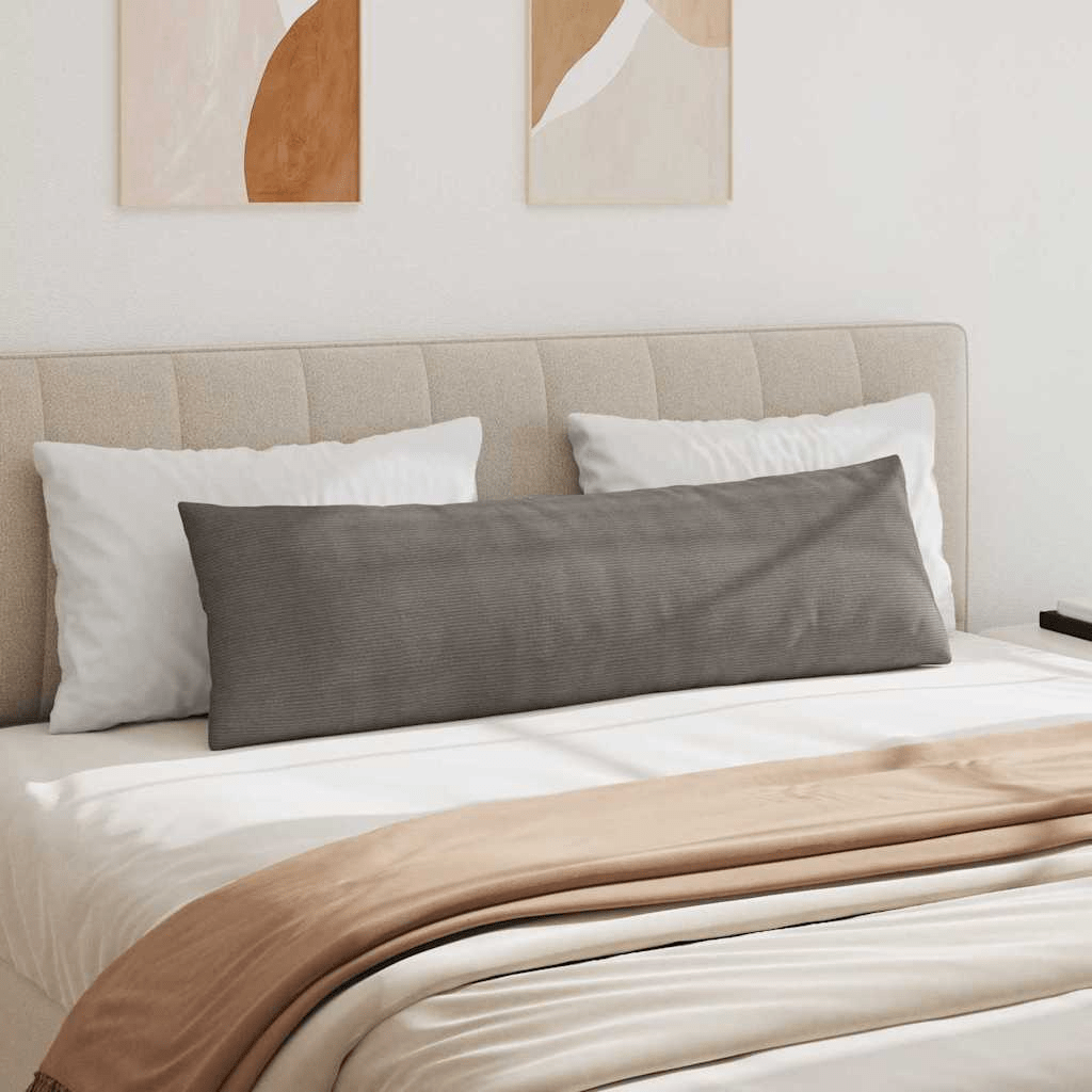vidaXL Sofa Pillows 2 pcs Light Grey 145 x 40 cm Corduroy Fabric Lucy And Phil Academy Lucy And Phil Academy