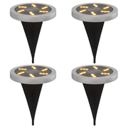 vidaXL Solar Ground Lights with Ground Spikes Outdoor 4 pcs Warm White Lucy And Phil Academy Lucy And Phil Academy