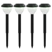vidaXL Solar Pathway Lights with Ground Spikes 4 pcs Warm White & RGB Lucy And Phil Academy Lucy And Phil Academy