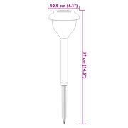 vidaXL Solar Pathway Lights with Ground Spikes 4 pcs Warm White & RGB Lucy And Phil Academy Lucy And Phil Academy