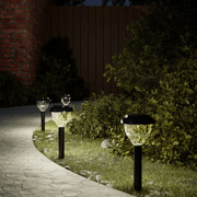 vidaXL Solar Pathway Lights with Ground Spikes 4 pcs Warm White & RGB Lucy And Phil Academy Lucy And Phil Academy