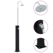 vidaXL Solar Shower Black 214 cm 20 L Lucy And Phil Academy Lucy And Phil Academy