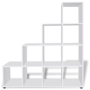 vidaXL Staircase Bookcase/Display Shelf 142 cm White Lucy And Phil Academy Lucy And Phil Academy
