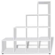 vidaXL Staircase Bookcase/Display Shelf 142 cm White Lucy And Phil Academy Lucy And Phil Academy