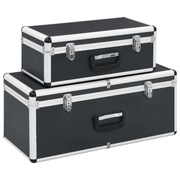 vidaXL Storage Cases 2 pcs Black Aluminium Lucy And Phil Academy Lucy And Phil Academy