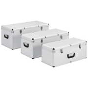 vidaXL Storage Cases 3 pcs Silver Aluminium Lucy And Phil Academy Lucy And Phil Academy