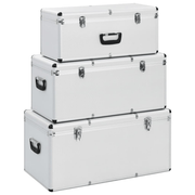 vidaXL Storage Cases 3 pcs Silver Aluminium Lucy And Phil Academy Lucy And Phil Academy
