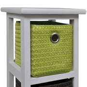 vidaXL Storage Rack with Multi - colour Baskets Paulownia Wood Lucy And Phil Academy Lucy And Phil Academy