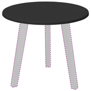 vidaXL Table Top Black 50 x 50 x 1.5 cm Engineered wood Lucy And Phil Academy Lucy And Phil Academy