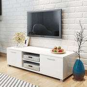 vidaXL TV Cabinet High - Gloss White 120x40.5x35 cm Lucy And Phil Academy Lucy And Phil Academy