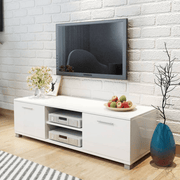 vidaXL TV Cabinet High - Gloss White 120x40.5x35 cm Lucy And Phil Academy Lucy And Phil Academy