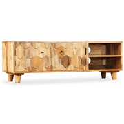 vidaXL TV Cabinet Solid Mango Wood 118x35x40 cm Lucy And Phil Academy Lucy And Phil Academy