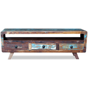 vidaXL TV Cabinet with 3 Drawers Solid Reclaimed Wood Lucy And Phil Academy Lucy And Phil Academy