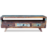 vidaXL TV Cabinet with 3 Drawers Solid Reclaimed Wood Lucy And Phil Academy Lucy And Phil Academy