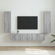 vidaXL TV Wall Cabinet Wall - mounted 2 pcs Grey Sonoma 30 x 31 x 100 cm Lucy And Phil Academy Lucy And Phil Academy