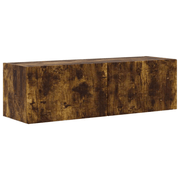 vidaXL TV Wall Cabinet Wall - mounted 2 pcs Smoked Oak 98 x 31 x 29.5 cm Lucy And Phil Academy Lucy And Phil Academy