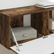 vidaXL TV Wall Cabinet Wall - mounted 2 pcs Smoked Oak 98 x 31 x 29.5 cm Lucy And Phil Academy Lucy And Phil Academy