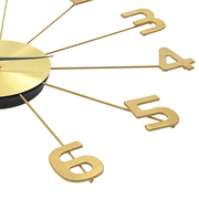 vidaXL Wall Clock Metal 50 cm Golden Lucy And Phil Academy Lucy And Phil Academy