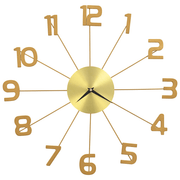 vidaXL Wall Clock Metal 50 cm Golden Lucy And Phil Academy Lucy And Phil Academy