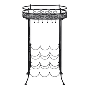 vidaXL Wine Rack with Glass Holder for 9 Bottles Metal Lucy And Phil Academy Lucy And Phil Academy