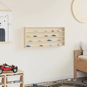 vidaXL Wooden Collector's Display Case Brown 80 x 8.5 x 36 cm Plywood Lucy And Phil Academy Lucy And Phil Academy