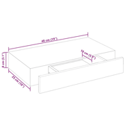 White MDF Floating Wall Display Shelf 1 Drawer Book/DVD Storage Lucy And Phil Academy Lucy And Phil Academy